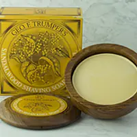 Geo F Trumper sandalwood shaving soap in wooden bowl 80g - Master