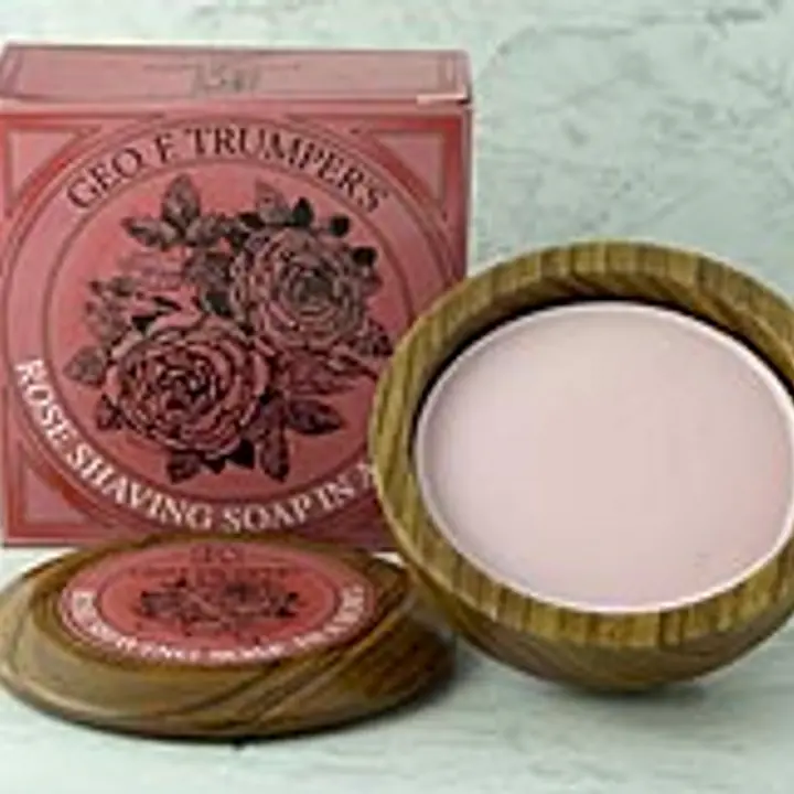 Geo F Trumper Rose Shaving Soap in a Wooden Bowl (80g) - Master