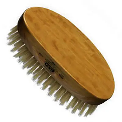 GB Kent Oval MS11 - Satin and beech wood, pure white bristle hair brush primary image