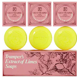 Geo F Trumper Traditional Limes Hand Soap Collection (3 x 75g Tablet)