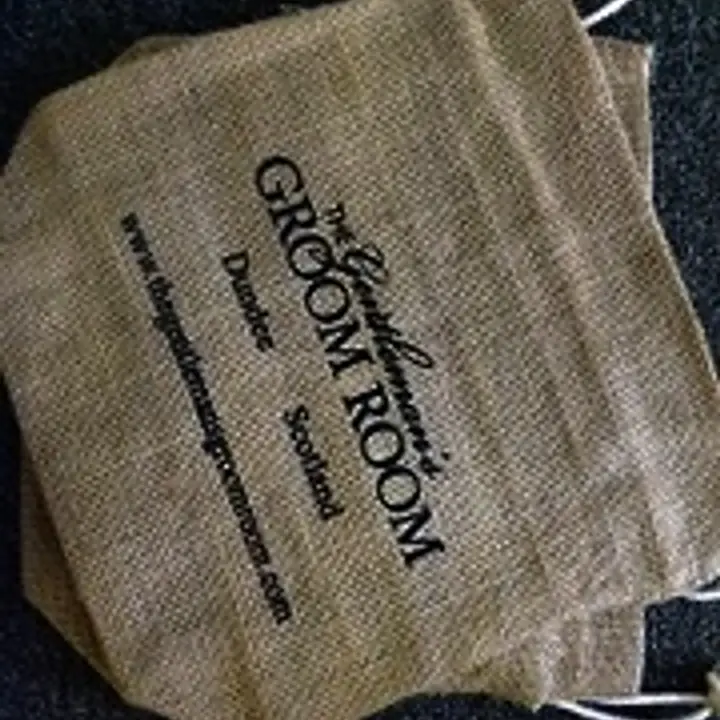 The Gentleman's Groom Room Natural Jute Draw String Gift Bag - Master