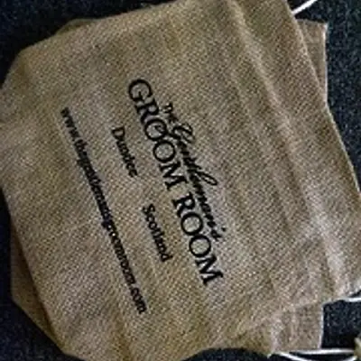 The Gentleman's Groom Room Natural Jute Draw String Gift Bag primary image