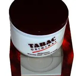 Tabac Original Shaving Soap In Glass Shaving Bowl 125g