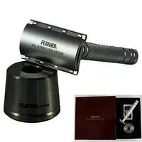 Feather All Stainless Steel Safety Razor With Stand   AS-D2S - Master