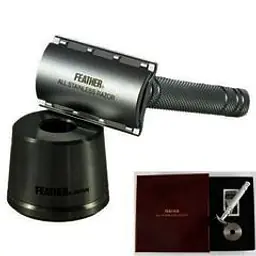 Feather All Stainless Steel Safety Razor With Stand   AS-D2S