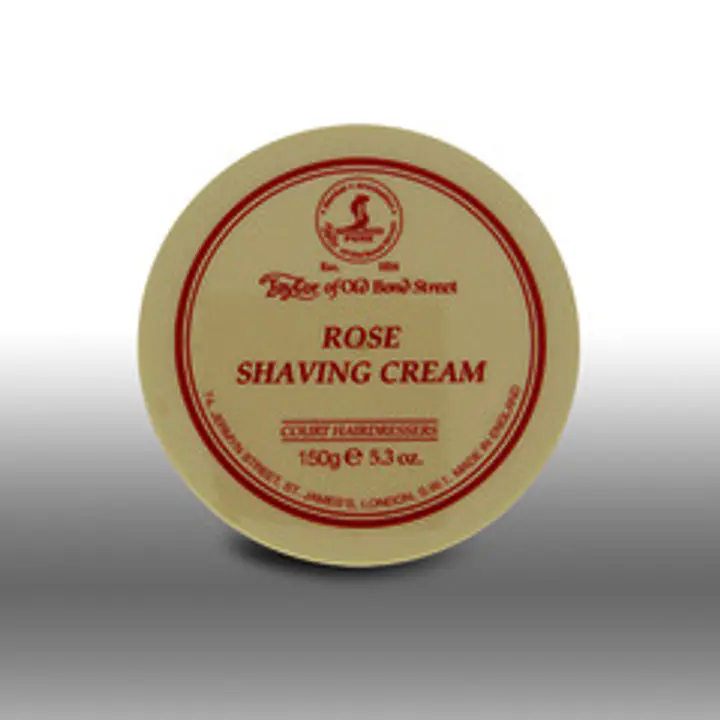 Taylor Of Old Bond Street Rose shaving cream in 150ml tub