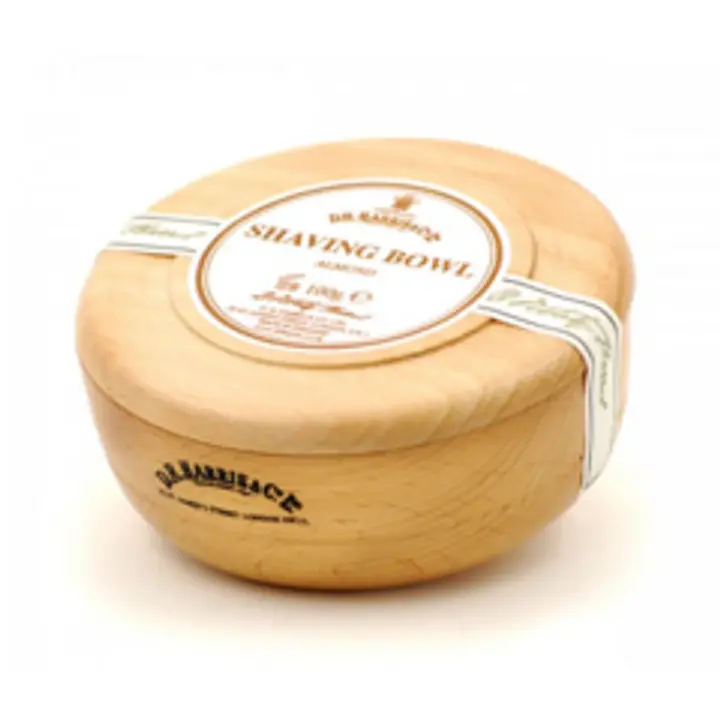 D.R Harris Almond Shaving Soap In Beech Wood Shaving Bowl 100g - Master