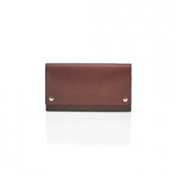 Pittards Large Modern Travel Wallet Attacama Tobago Brown Leather - Master