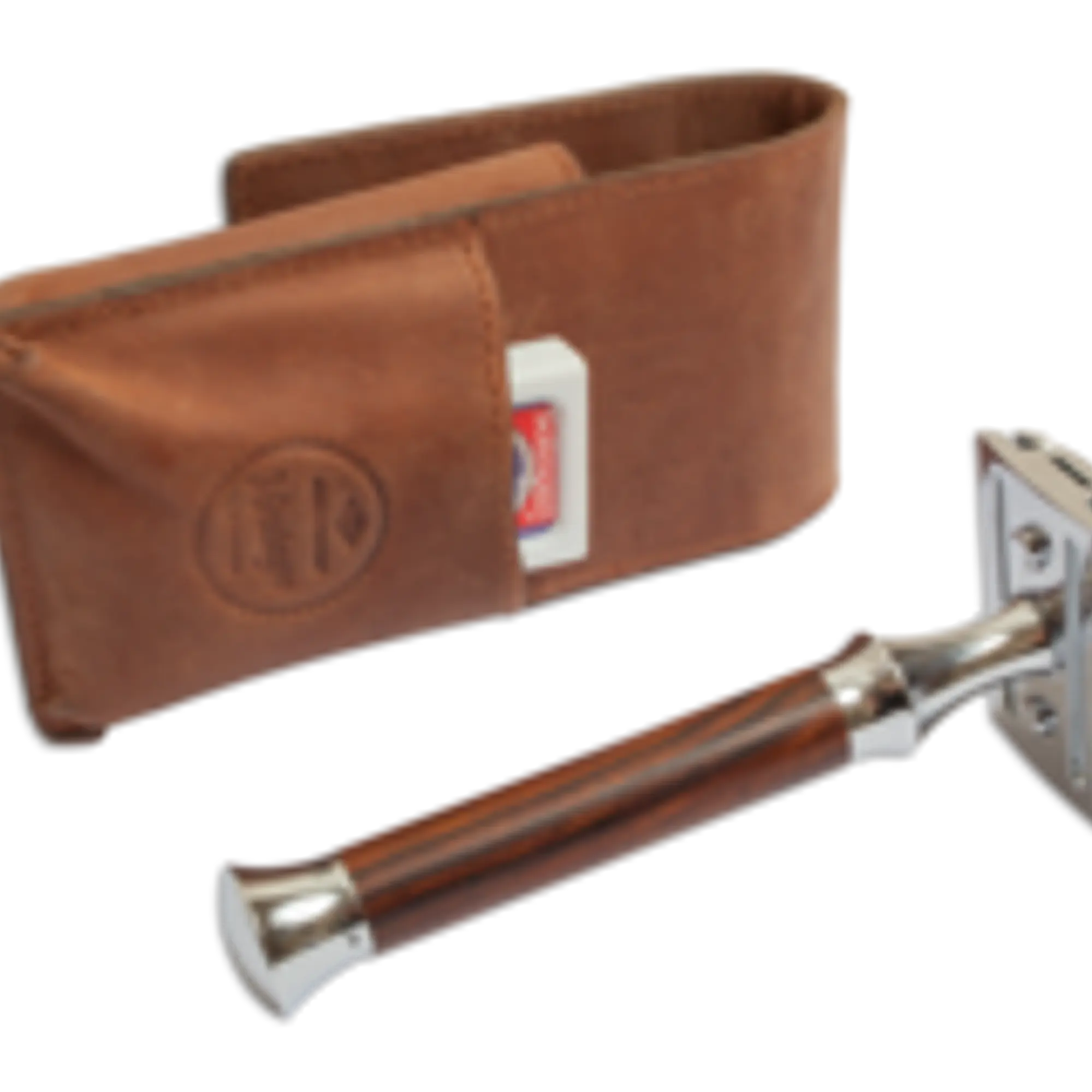 G&F Timor Leather Safety Razor Travel Case - Master