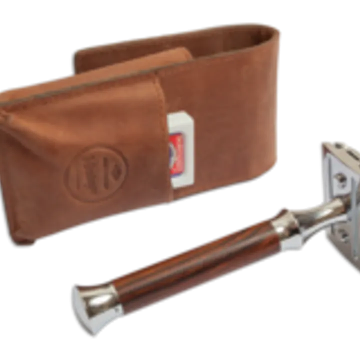 G&F Timor Leather Safety Razor Travel Case - Master