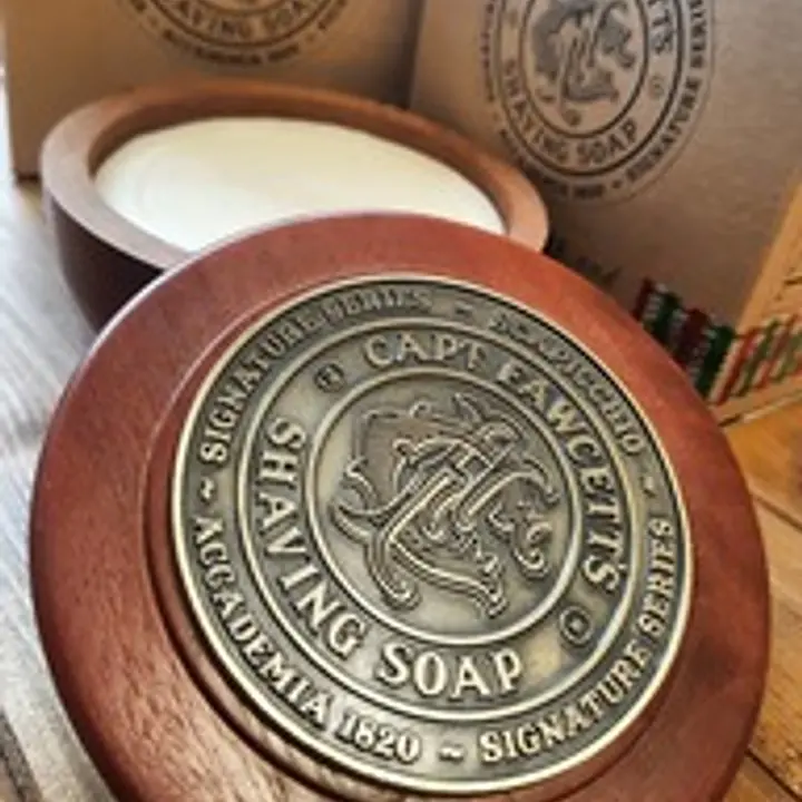 Captain Facwcett's Scapicchio Shaving Soap in Wooden Bowl - Master