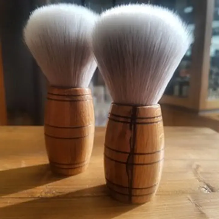 'Scotch Barrel' Shaving Brush Grey/White Synthetic