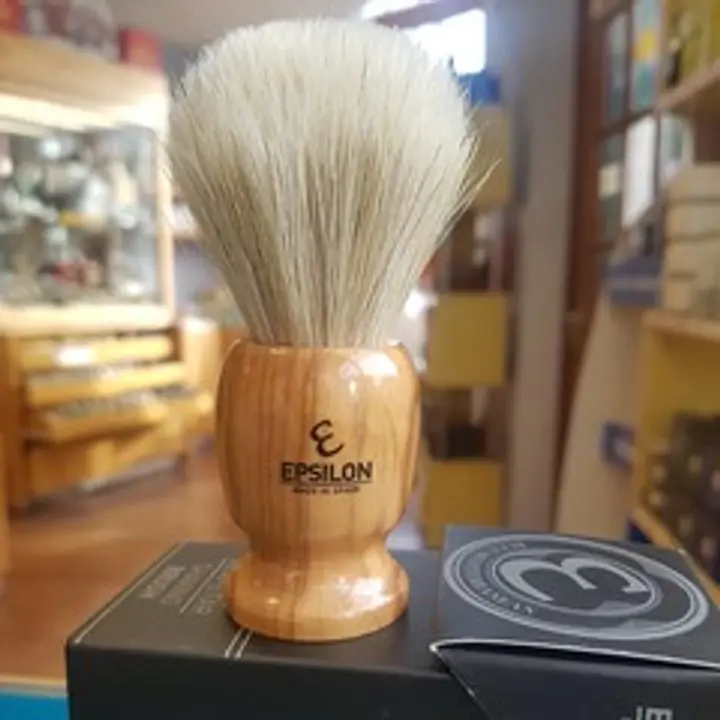 Epsilon White Horse Hair Shaving Brush 13071B - Master