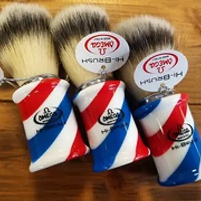 Omega Barberpole Hi-Brush Synthetic Shaving Brush primary image