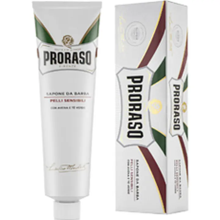 Proraso (White) Sensitive Skin Green Tea Shaving Cream Tube 150ml - Master