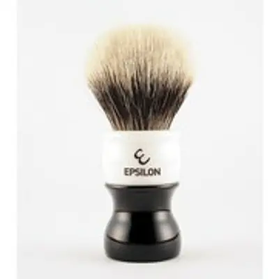 Epsilon Two Band Badger (Black & White) Shaving Brush primary image