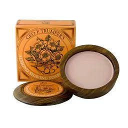 Geo F Trumper Almond Hard Shaving Soap In Wooden Bowl