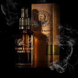 Capitan Fawcett's Ricki Hall Signature Series Booze & Baccy Beard Oil & Moustache Wax Arrives At The Gentleman's Groom Room 
