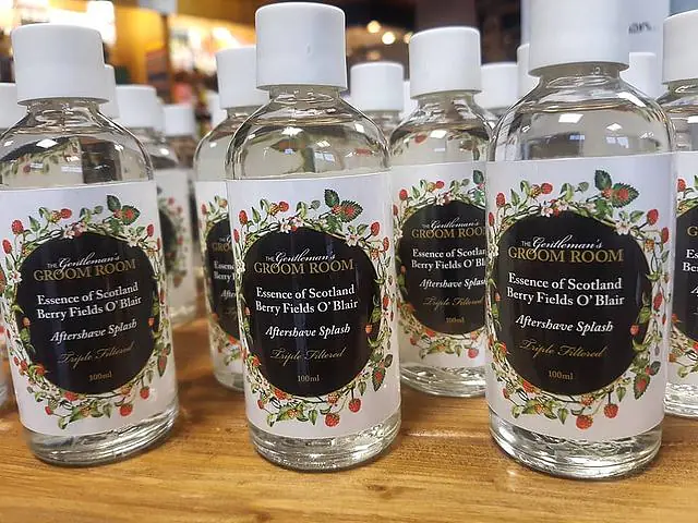 Buddha Wood and Berry Fields O' Blair Aftershave Splash