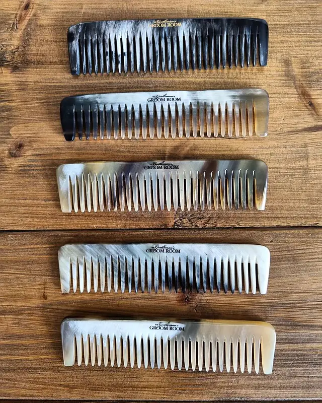 The Gentleman's Groom Room Real Horn Combs And Brushes